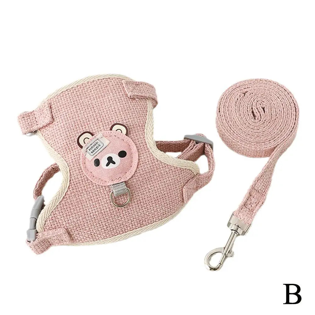 Undershirt Style Pet Leash Adjustable Cat Dog Harness Breathable Leash Convenient Pet Vest For Small Dog Cat Supplies Econic Blanks